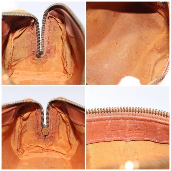 MCM Vicetos Logogram Hand Bag PVC Leather 2way Brown Auth sw254 - Picture 15 of 16